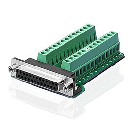 SIENOC D-SUB DB25-M2 Female 25Pin Plug Breakout To PCB Board Terminals Connectors