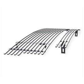 APS Compatible with Ford F-150 1997-1998 2WD Bar Style Main Upper Lower Bumper Stainless Steel Chrome 8x6 Billet Front Grill Grille Insert Combo F87952C