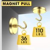 VNDUEEY 10 Pack 110 Lbs Gold Magnetic Hooks, Neodymium Magnet