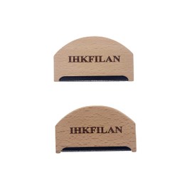 2pcs Wood Sweater Comb Cashmere Wool Comb De-Pilling Knitwear Lint Removers for Clothing Care