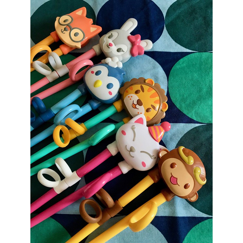 Yoyo Monkey Flatware Set Training Chopsticks Fork Spoon for Right-Handed