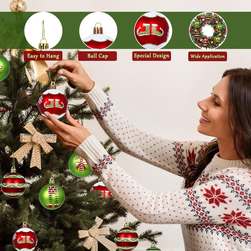 Fanfantoey Latest Christmas Ornaments 2025, 16Pcs Christmas Balls Ornaments for