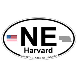 US Decal, Inc. Harvard, Nebraska Oval Sticker
