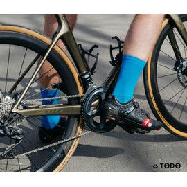 TODO Cycling Socks for Men and Women Breathable Road Bike Socks Men's Cycling Socks with Motif, also Running Socks, blue