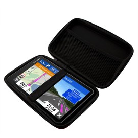 GPS Case for Tomtom GO Camper Max/PP - Hard Case with Elastic Band & Accessory Compartment - Shockproof & Ideal for on the Go