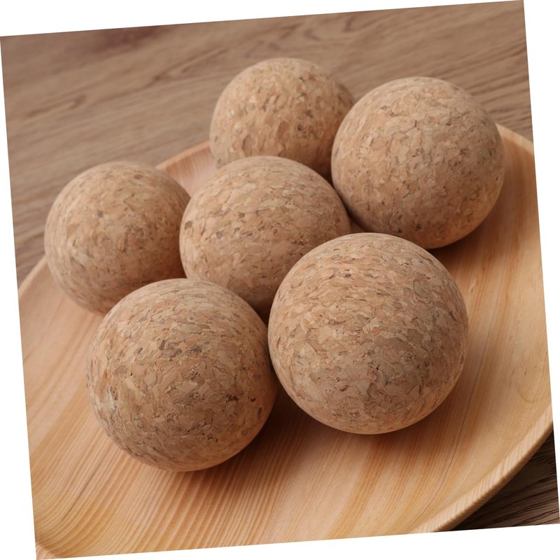 Kisangel 6PCS Wooden Desktop Soccer Replacement Balls Solid Wood Tabletop