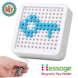 TRIXES Magnetic Key Holder for Wall Hanging - Space Saving Key Storage with No Drilling - Customisable with Coloured Pins