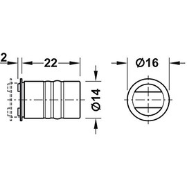 Magnetic Catch Cupboard Door Round Furniture Magnet for Drilling - Drilling Magnet Extra Strong | Holding Force 5 kg | Nickel-Plated Brass | Furniture Fittings by GedoTec® - Door Magnet Extra Strong -