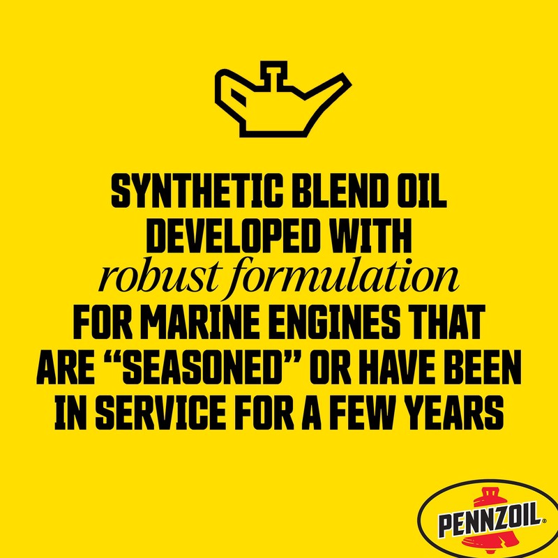 Pennzoil Marine XLF Extended Life Formula Engine Oil, 1 Gallon