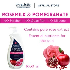 Fruiser Shower Cream Rose Milk with Pomegranate 1000ml/2x1000ml(T/Pack)