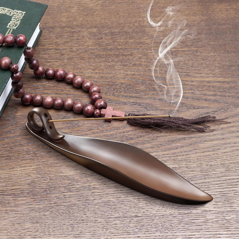 Incense Holder Set - 9 Inch Incense Leaf Boat Stick