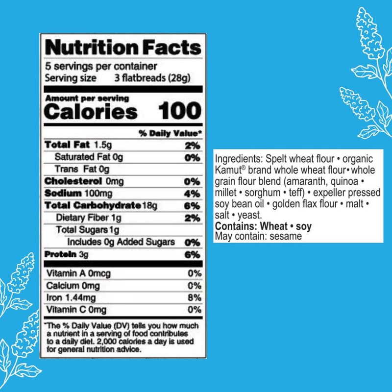 Suzie's 7 Ancient Grain Flatbread Crackers| Pack of 12 |