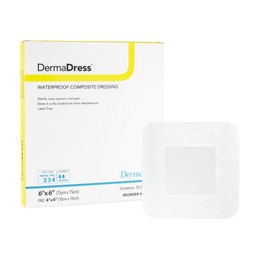 Dermarite Industries Derma Dress Pad, 6x6 (4x4, 10 Count