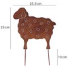 B2S BACK2SEASON Metal Sheep Stake Rust Look Elegant Garden Stake