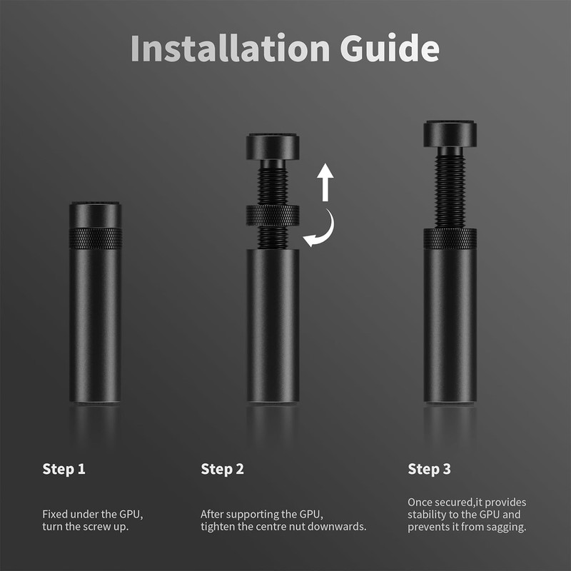 Graphics Card GPU Brace Support, Height Adjustment Video Card Sag