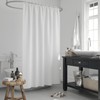 Tropik Home Narrow Width Extra Long White Bathroom Shower Curtain