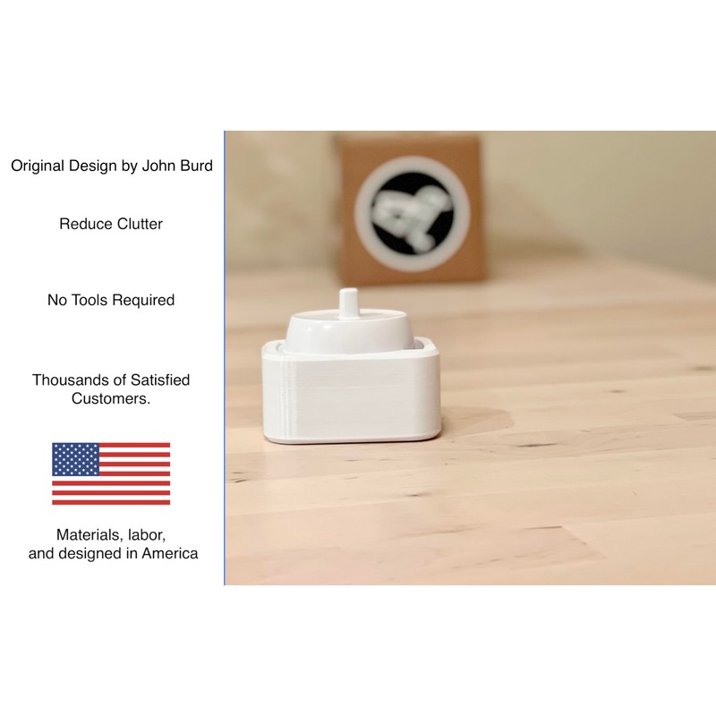Burd - Electric Oral-B Tooth Brush Wall/Outlet Holder/Mount/Cord Organizer (Charger