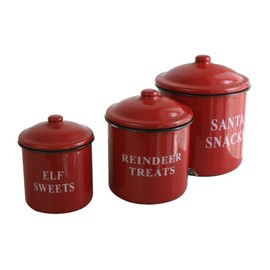 COVENT GARDEN LM-17 Red Canister Set of 3