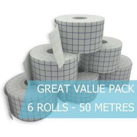 Evofis Sport tape, sports tape, white for compression/fixation of dressings, tape bandage, finger tape, elastic (5 cm x 10 m, white)