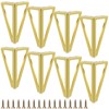 KOHAND 8 Pack 6 Inch Gold Furniture Legs, Triangle Metal