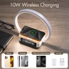 WILIT Bedside Lamp with Alarm Clock,Touch Lamp with Wireless Charger,Nightlight