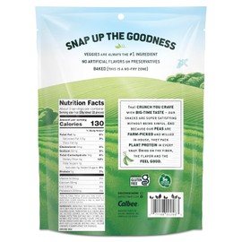 Harvest Snaps Green Pea Snack Crisps Caesar, 3.3 oz (Pack of 12). Plant-based | Baked, never fried | Certified Gluten-Free (Packaging May Vary)