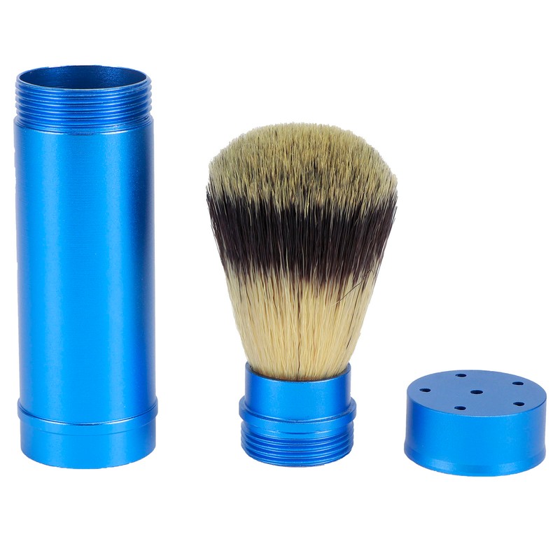 Men Portable Beard Brush Travel Facial Cleaning Foaming Shaving Brush