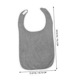 VILLFUL Adjustable Grey Adult Bib for Eating and Feeding Protective Clothing for Elderly and Special Needs Ideal for Mealtime Makeup and Face Washing Disposable Accessory