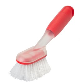 Vigar - Cleaning Brush - Rengo Collection - 21.5 x 6 x 12 cm - Soap Dispenser and Ergonomic Handle - Ideal for Dishes, Clothes or Bathroom - Red