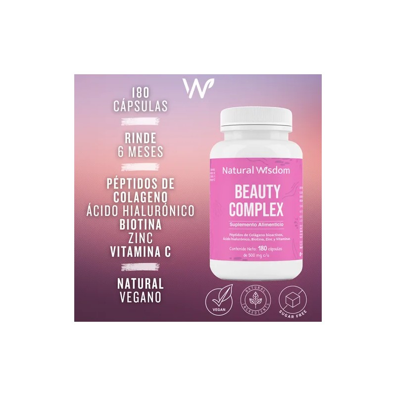 Vitaminas Cabello Piel Uas Peptidos De Colageno 180 Caps Sin