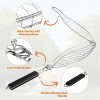 Heavy Duty 430 Stainless Steel Fish Grill Basket With Detachable