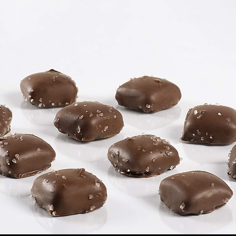 Sanders Dark Chocolate Sea Salt Caramels, Kettle Cooked Caramel Covered