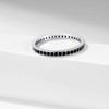 Silvora Dainty CZ Band Rings 2mm Thin Slim Ring Promise