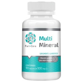 Fort-Core - Multi Mineral con Minerales Quelados - Magnesio, Calcio, Zinc, Selenio, Cromo, Yodo y Más - 90 Cápsulas - Complemento Alimenticio