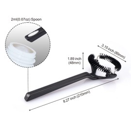 Espresso Coffee Machine Cleaning Brush, 58mm Group Head Portafilter Brush Cleaner, Detachable 360° Nylon Bristles, Barista Brew Head Cleaning Tool for Home Kitchen