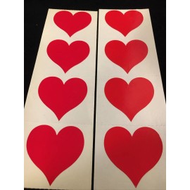 Mrs. Grossman’s LARGE RED HEART Stickers. 8 Squares. Retired. 1.5”x1.5”.