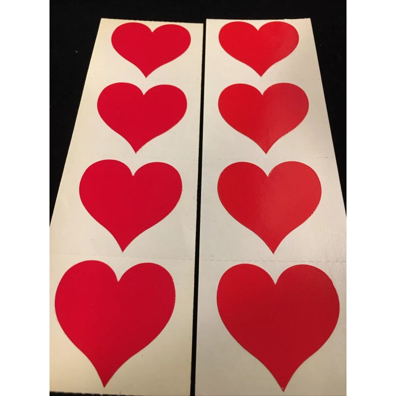 Mrs. Grossman’s LARGE RED HEART Stickers. 8 Squares. Retired. 1.5”x1.5”.
