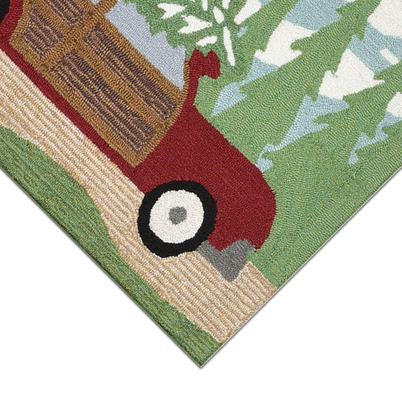 Liora Manne Front Porch Woody Wonderland Pine Indoor/Outdoor Rug, 20"