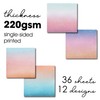Desecraft 36 Sheets 12x12 Glitter Shining Pastel Ombre Cardstock Scrapbook
