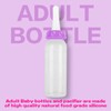Adult Bottle with Big Sized Pacifier Set (Purple)