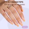 Misssix XBASICTIPS French Tip Press On Nails, 150Pcs French Gel