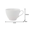 Narumi 51799-2911 Cup Saucer Sense Plain, White, 7.8 fl oz