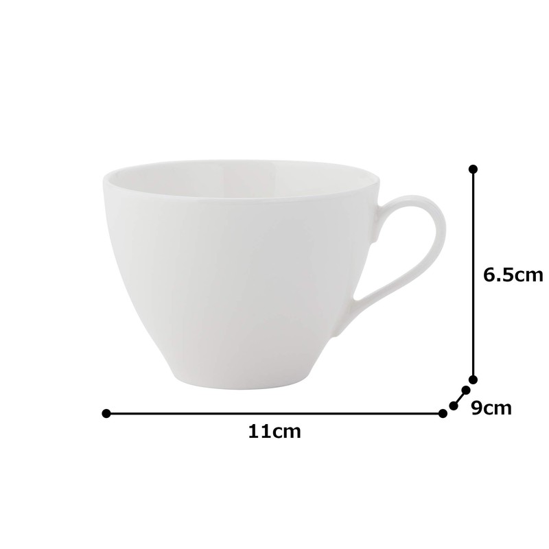 Narumi 51799-2911 Cup Saucer Sense Plain, White, 7.8 fl oz