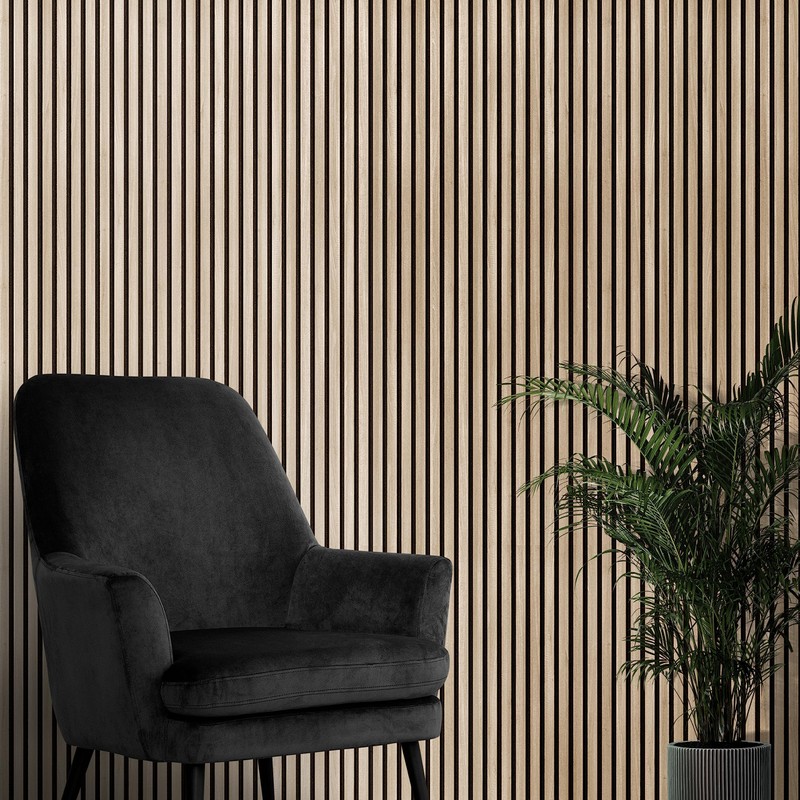 Slat Wood Wall Panels - Decorative & Sound Absorbing Contemporary