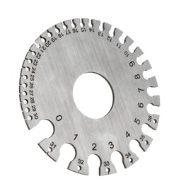 2 pieces wire sizes thickness gauge, round, double-sided wire cable, sheet thickness, standard metal thickness, AWG and SA stainless steel welding gauge