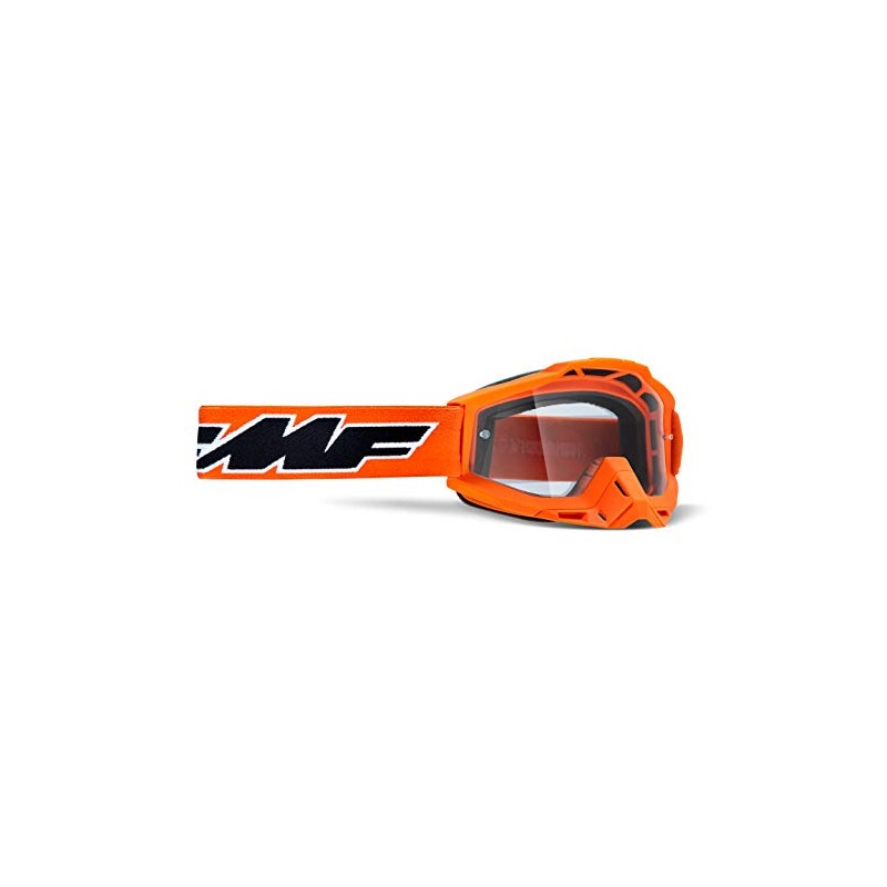 100% FMF POWERBOMB Goggle Rocket Orange - Clear Lens