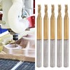 5Pcs 3Flute Flat End Milling Cutter Round Shank TiPlated Accessories