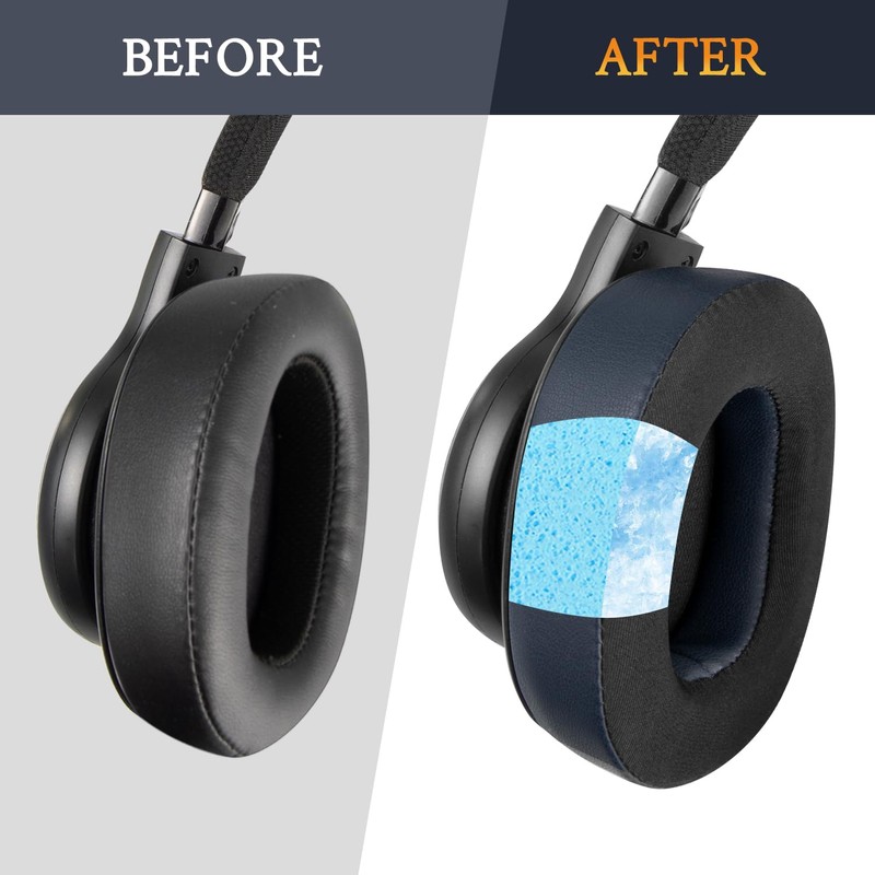 SOULWIT Kühlgel Ersatzpolster Ersatz Ohrpolster für JBL E55BT(E55 BT) Over-Ear