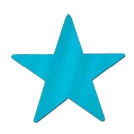 Beistle Home Party Decoration Foil Star Cutout Turquoise -15"- Pack of 24