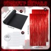 3.3ft x 6.6ft Black Red Party Streamers Backdrop Black Craft